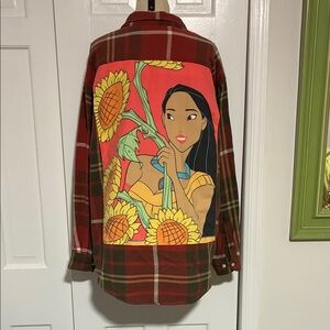 GAP Plaid Shirt with Pocahontas Print